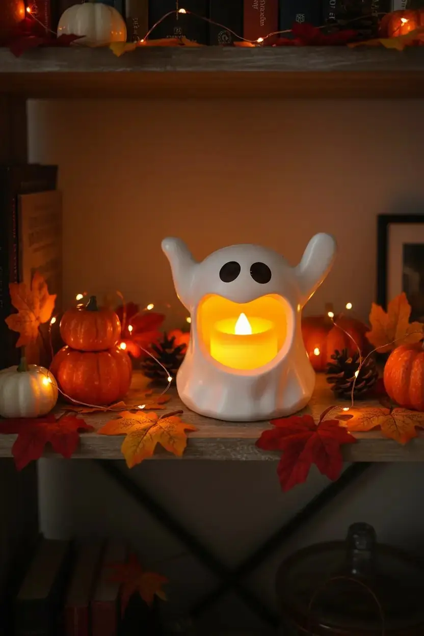 Halloween Çığlık Atan Hayalet Masa Süsü Işıklı – Cadılar Bayramı Temalı Dekoratif Figür Aydınlatma