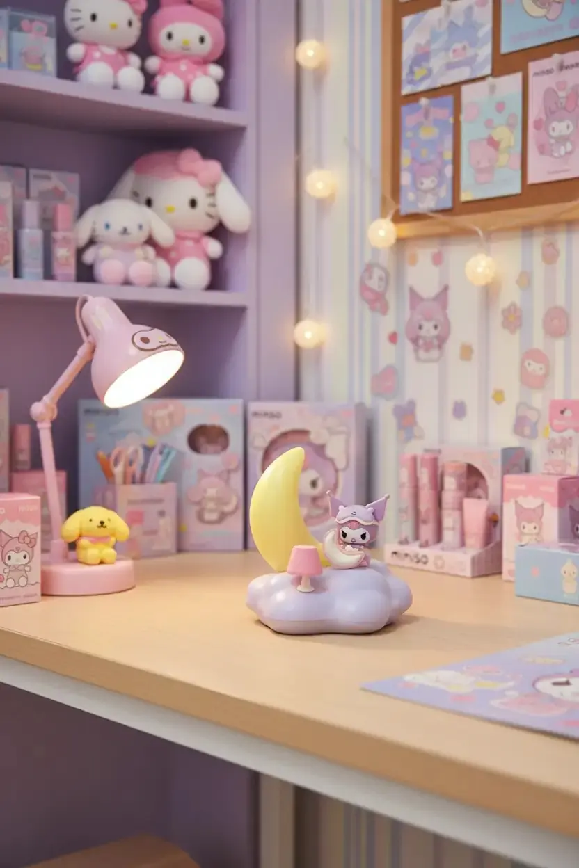Sanrio Lisanslı Kuromi Düş Serisi Led Gece Lambası – Yumuşak Işıklı & Dekoratif