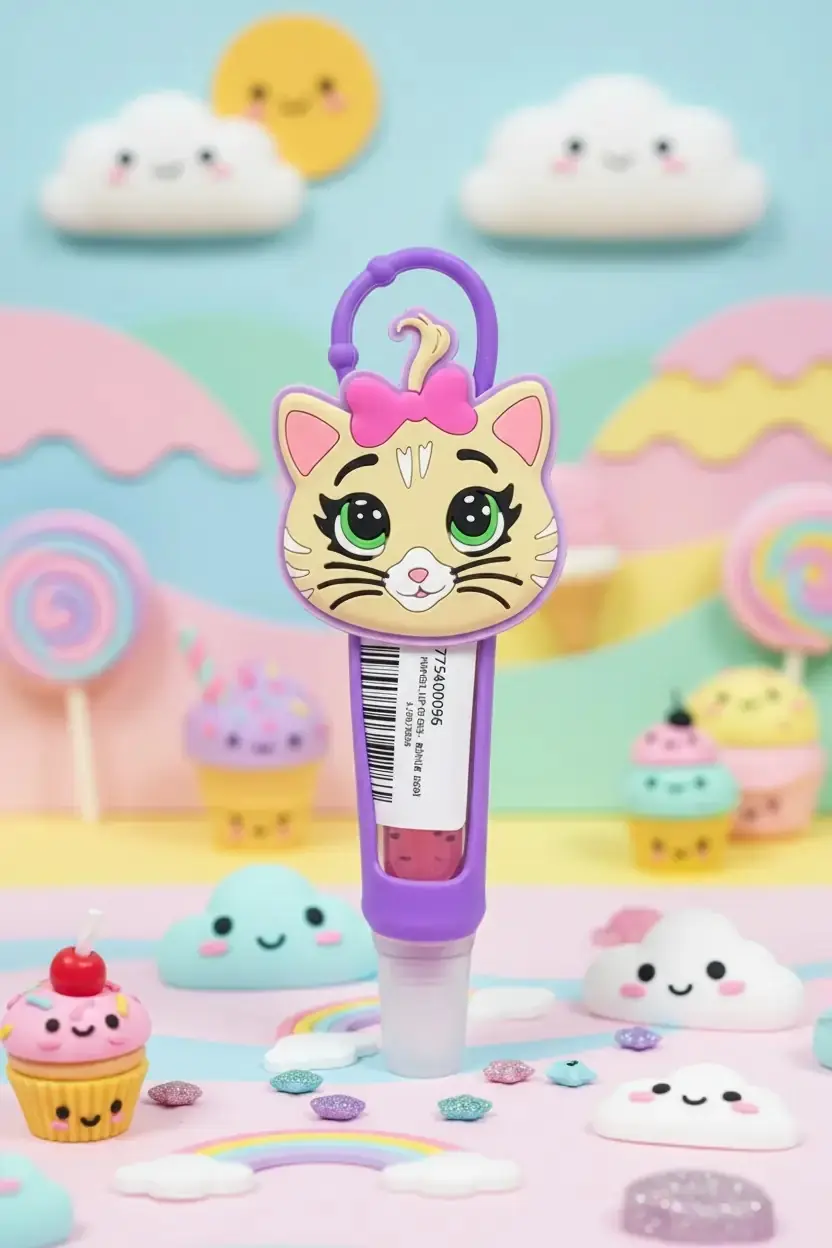 Purgel Lip Gloss Büyük Kedi Figürlü – Ultra Parlak Dudak Parlatıcısı