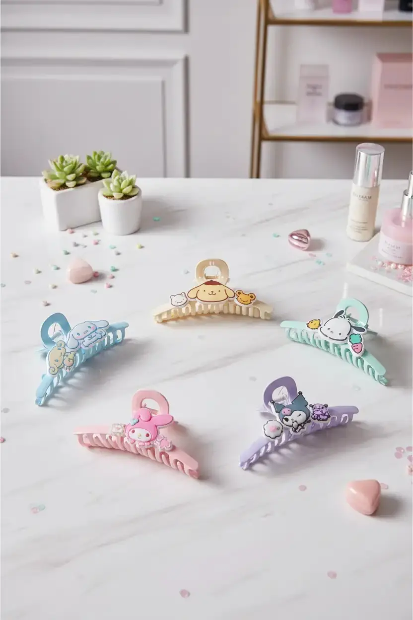 Hello Kitty Lisanslı Pençe Saç Tokası – Güçlü Kavrama & Şık Saç Aksesuarı