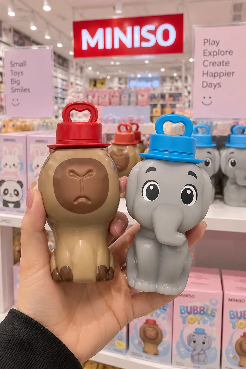 Miniso Lisanslı Oturma Pozlu Kabarcık Oyuncağı 12 Cm – Sızdırmaz Asortili Tasarım