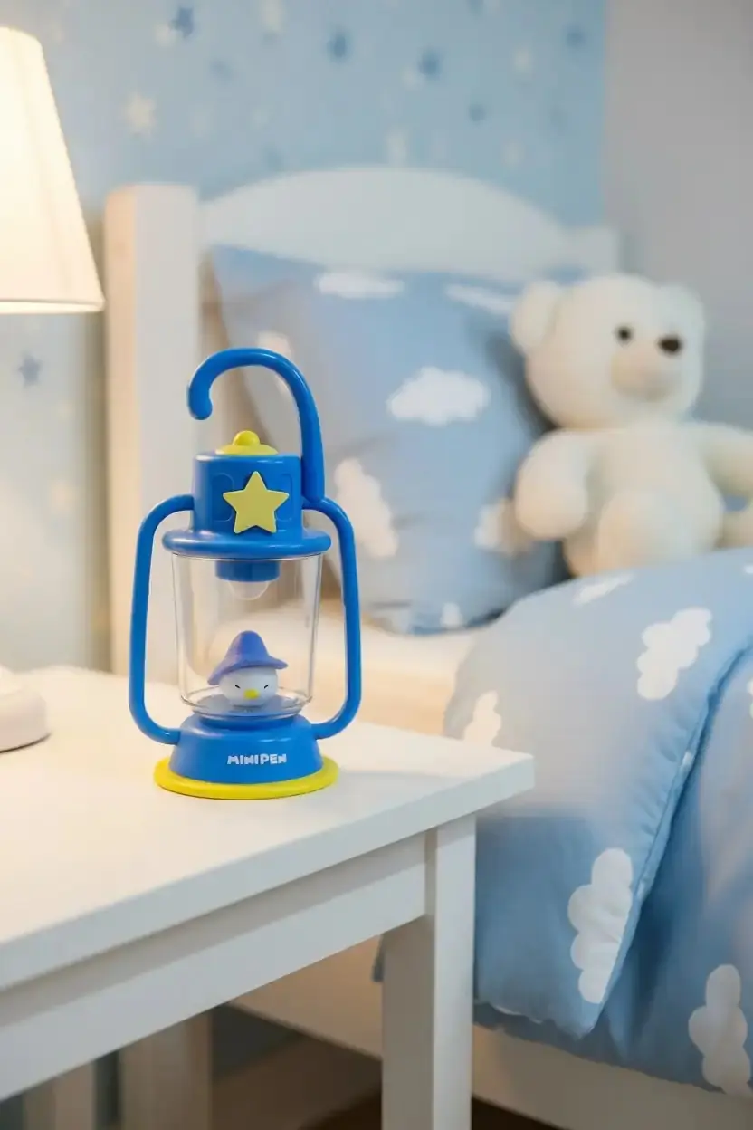 Mini Family Lisanslı Cadılar Bayramı Temalı Gece Lambası - Şapkalı Penguen Figürlü Dekoratif Işık