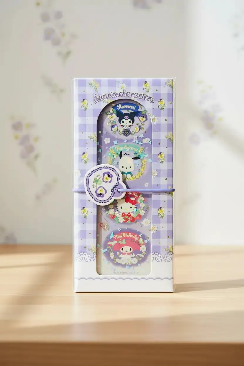 Sanrio Lisanslı Sert Kapak Not Defteri Mor – 80 Yaprak Çıkartma Seti Hediyeli Dayanıklı Ajanda