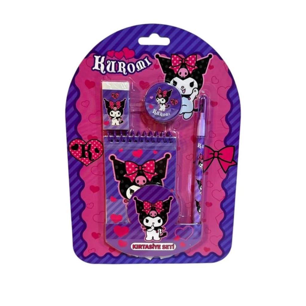 Timon Sanrio Lisanslı Kuromi Kırtasiye Seti – 4'lü