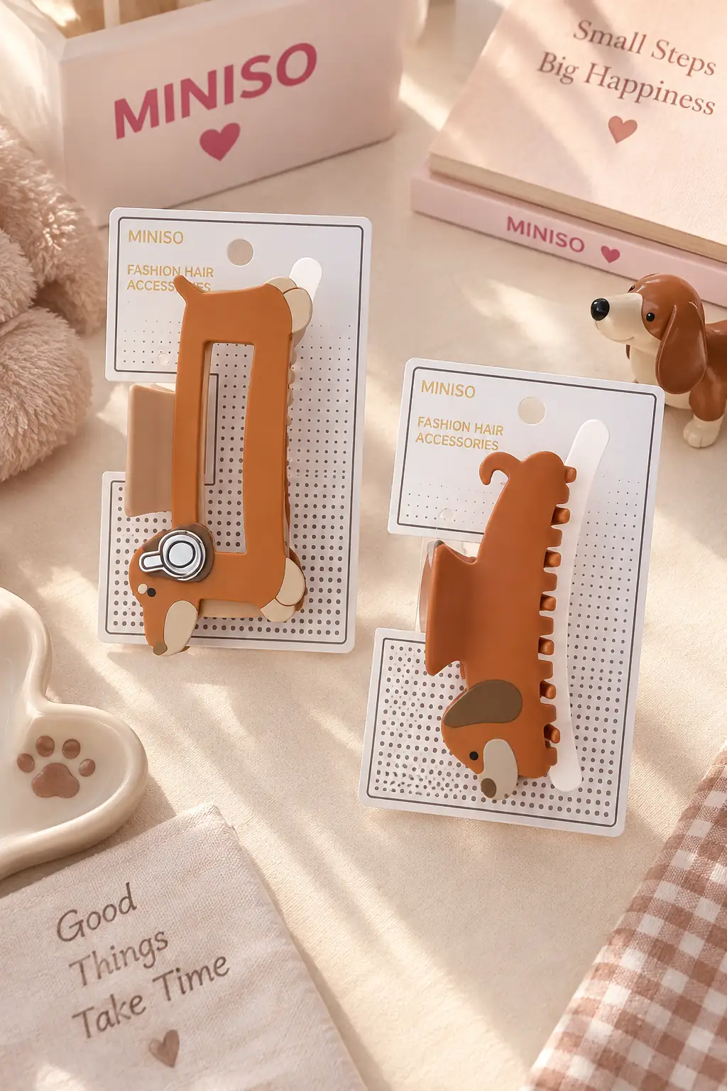 Miniso Lisanslı Dachshund Pençe Toka – Sevimli Hayvan Serisi 12,5 Cm