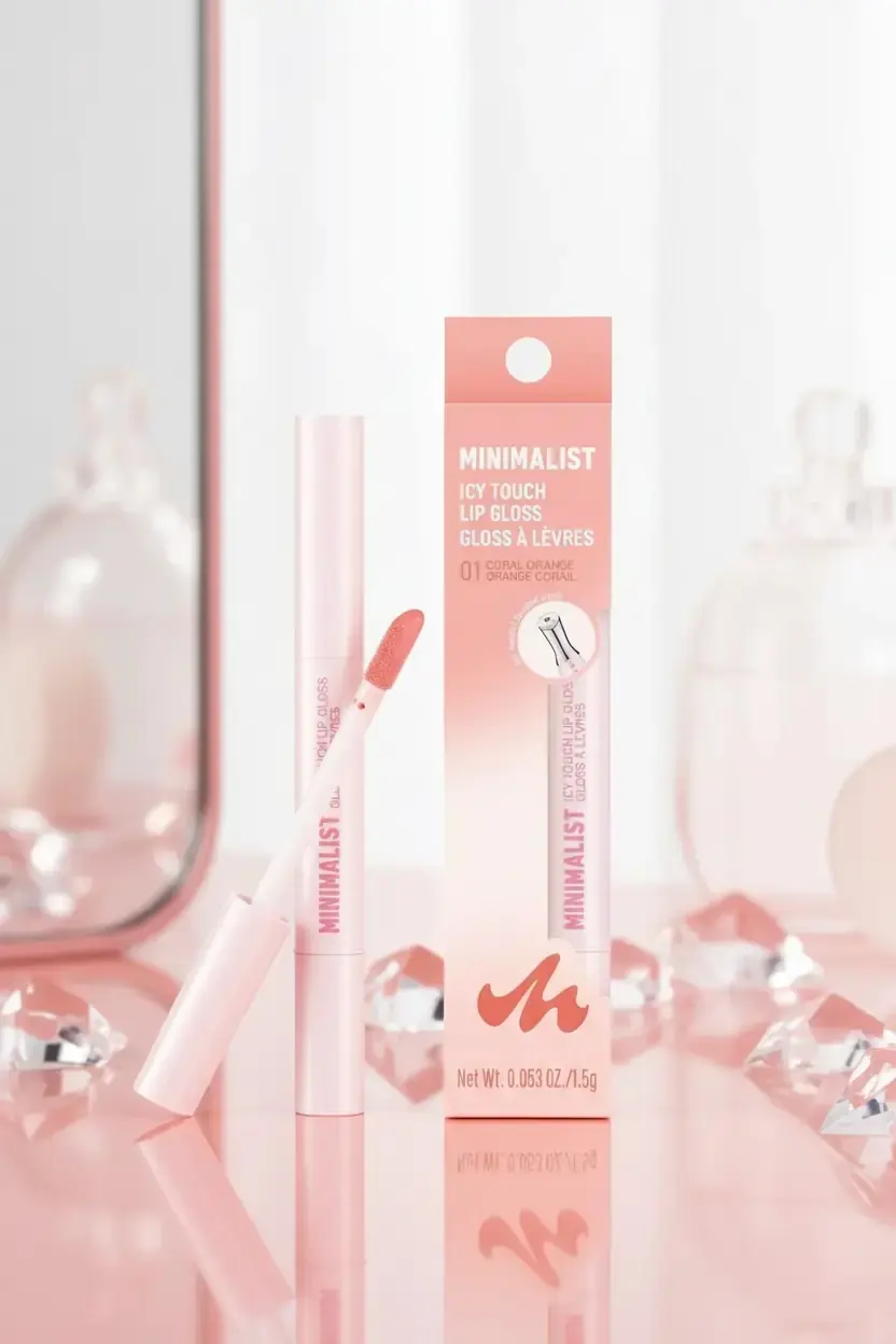 Miniso Lisanslı Minimalist Icy Touch Dudak Parlatıcısı – 01 Mercan Turuncu