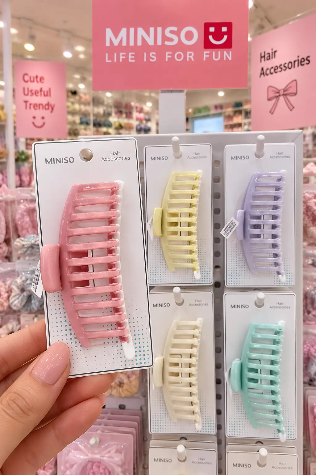Miniso Lisanslı Renkli Kıskaç Toka - 13 cm