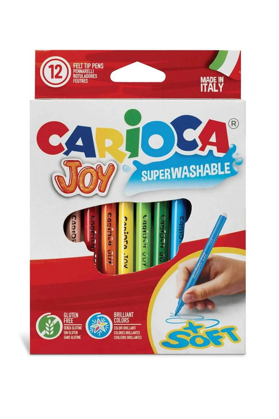 Carioca Joy Süper Yıkanabilir Keçeli Boya Kalemi 12'li – Canlı Renkler