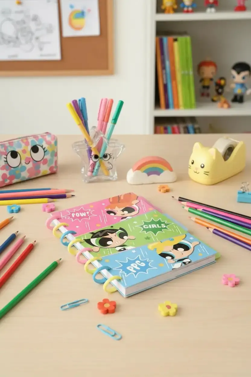 Powerpuff Girls Lisanslı Sert Kapak Spiralli Defter 80 Yaprak 21.4 Cm