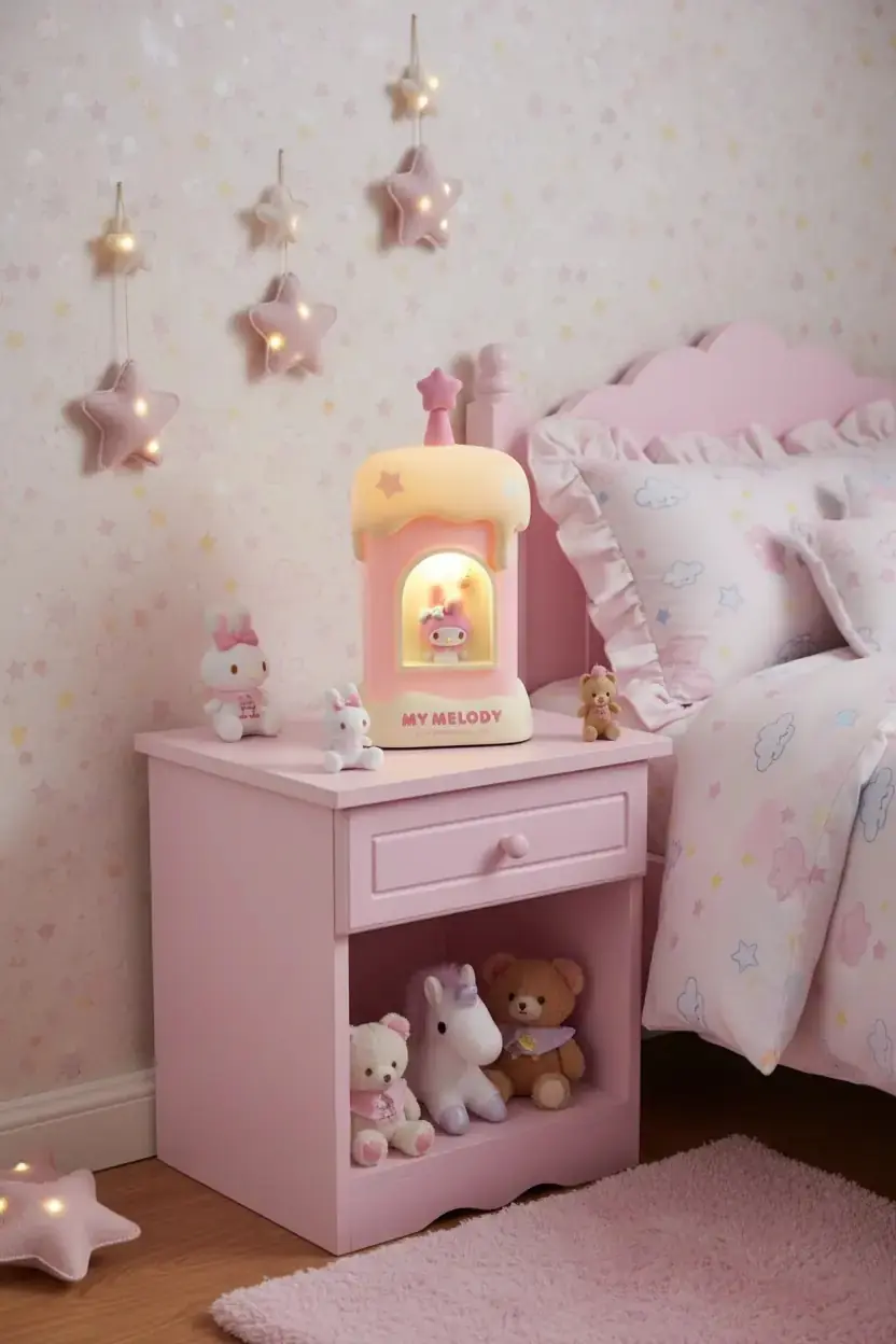 Sanrio Lisanslı My Melody Mum Figürlü Dekoratif Gece Lambası 12 Cm – Yumuşak Işıklı Tasarım