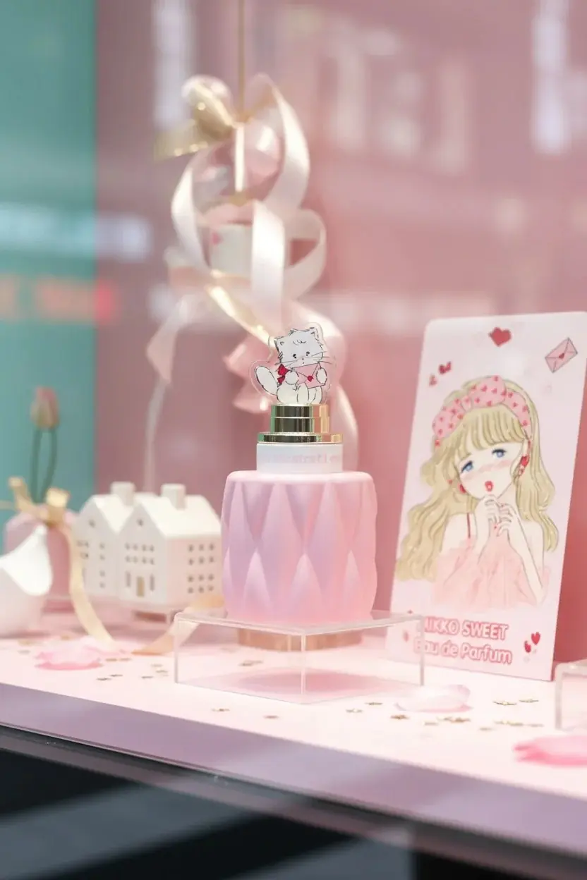 Mikko Lisanslı Kadın Parfüm 50 ML - Pembe Şişe Zencefil ve Vanilya Notalı Şık Tasarım Parfümü