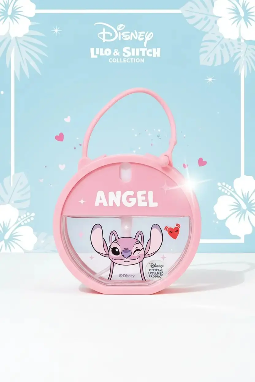 Disney Lisanslı Angel Taşınabilir Parfüm Şişesi Spreyli Askılı 7.8 Cm