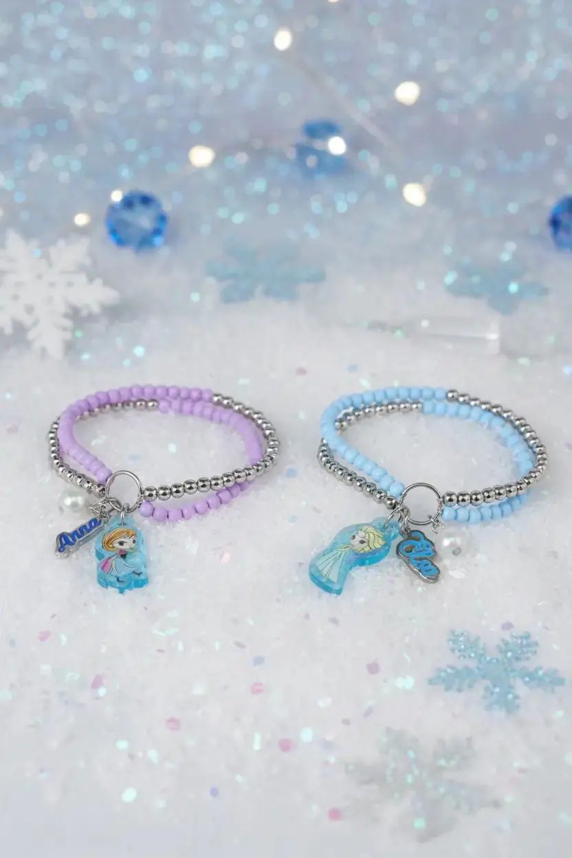Disney Karlar Ülkesi Lisanslı Kolye ve Küpe Takı Seti - Elsa Temalı Çocuk Aksesuar 15 cm