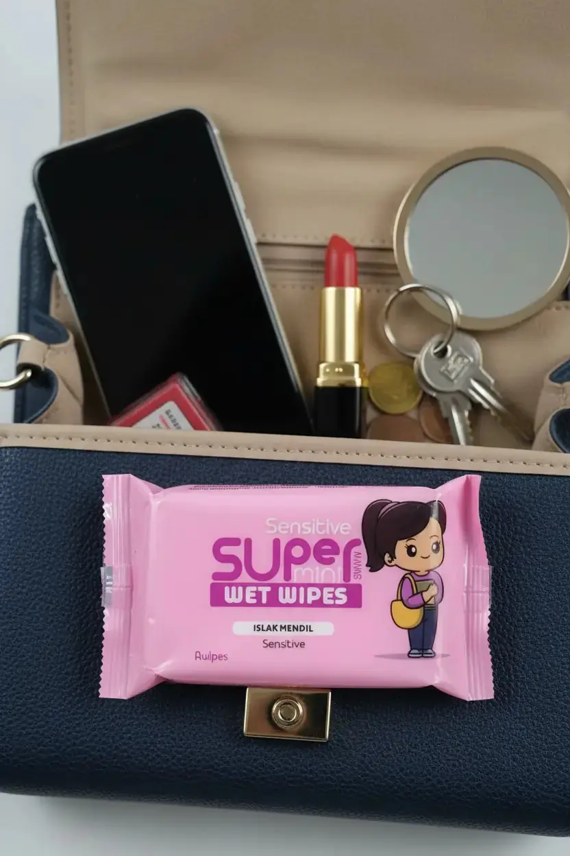Doyfresh Super 8'li Mini Islak Mendil Seti – Anti-Alerjik & Alkol İçermez