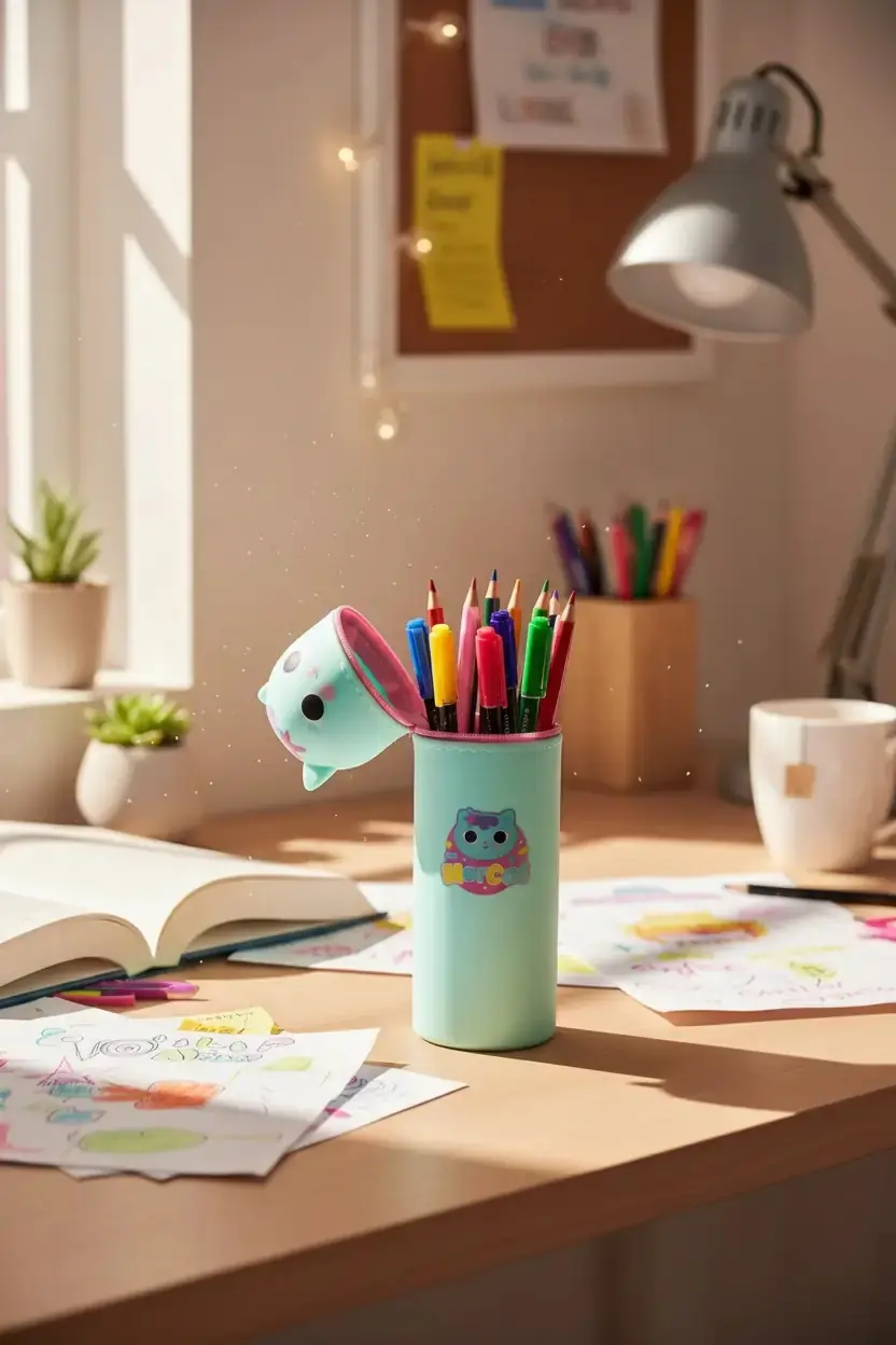 Gabby’nin Hayal Evi Lisanslı Doğum Günü Partisi Silikon Kalemlik – Dayanıklı ve Esnek Kalemlik 19 Cm