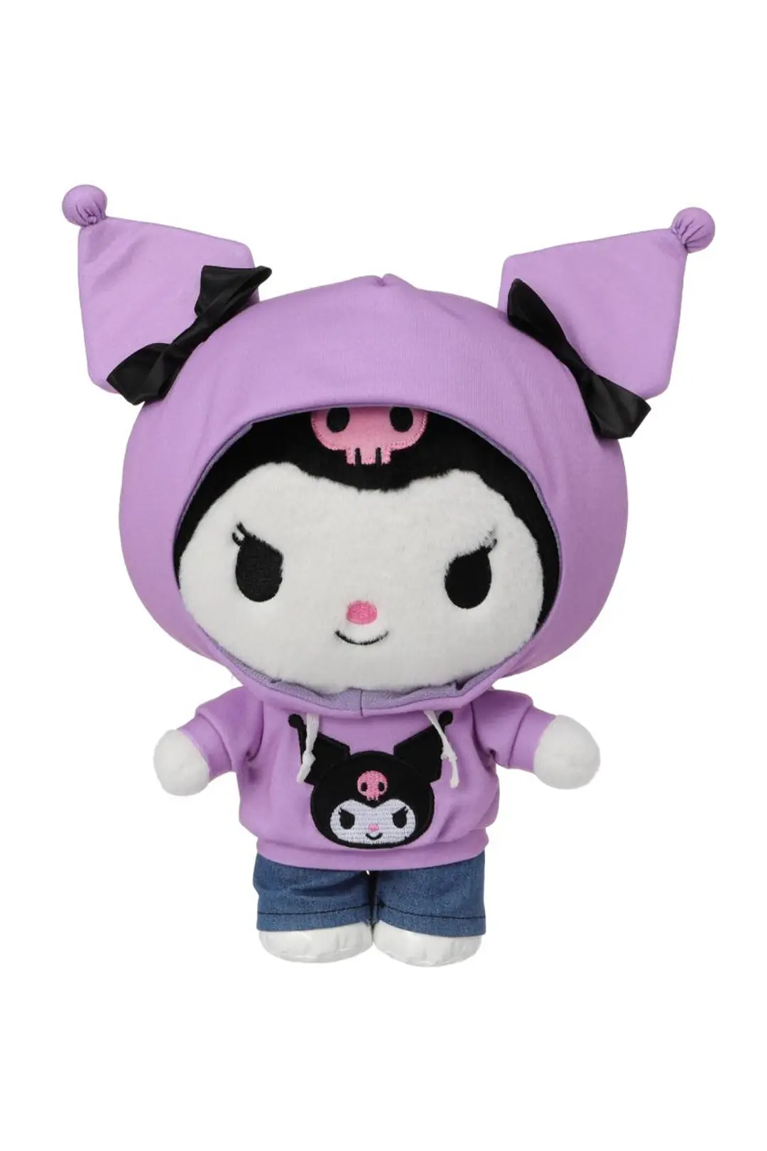 Sanrio Lisanslı Kuromi Citywalk Serisi Ayakta Duran Peluş – 28 cm