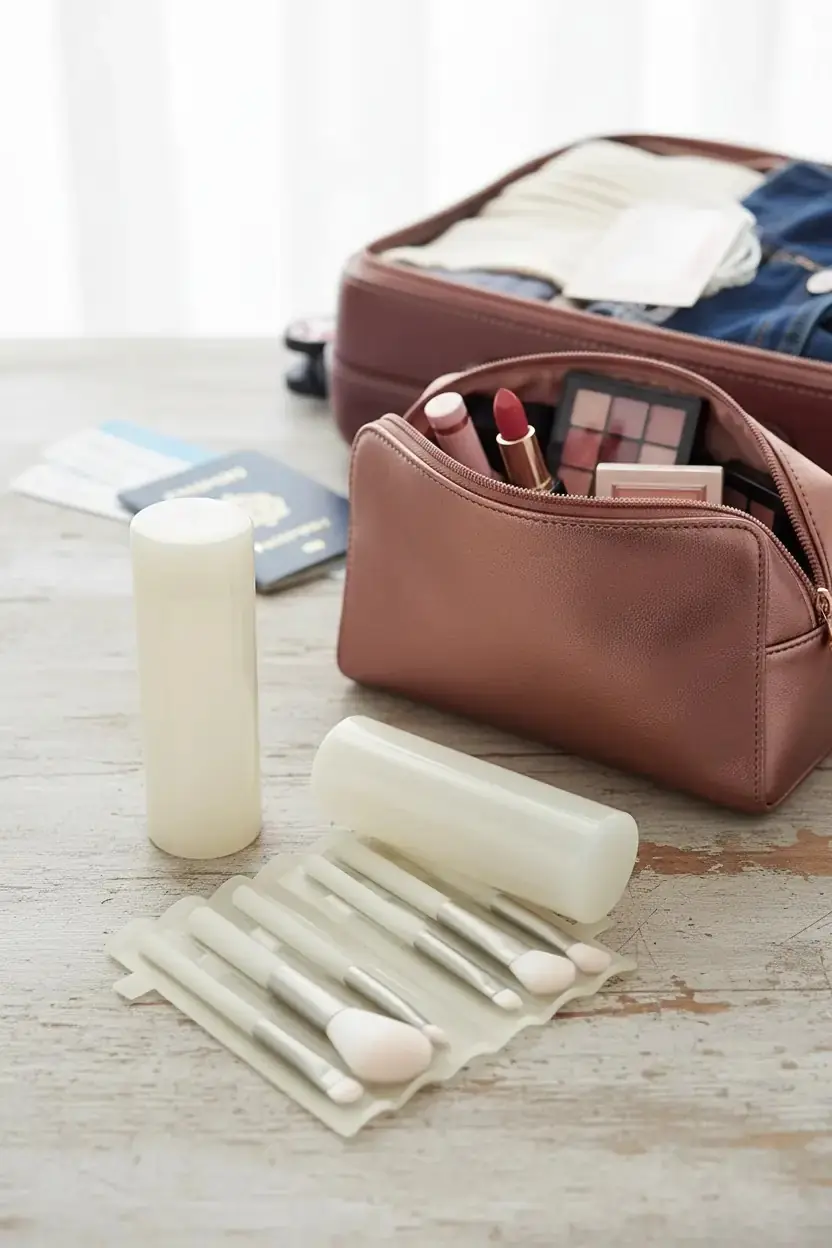 Miniso Lisanslı Taşınabilir 6'lı Makyaj Fırçası Seti Silindir Kılıflı – Profesyonel Seyahat Seti