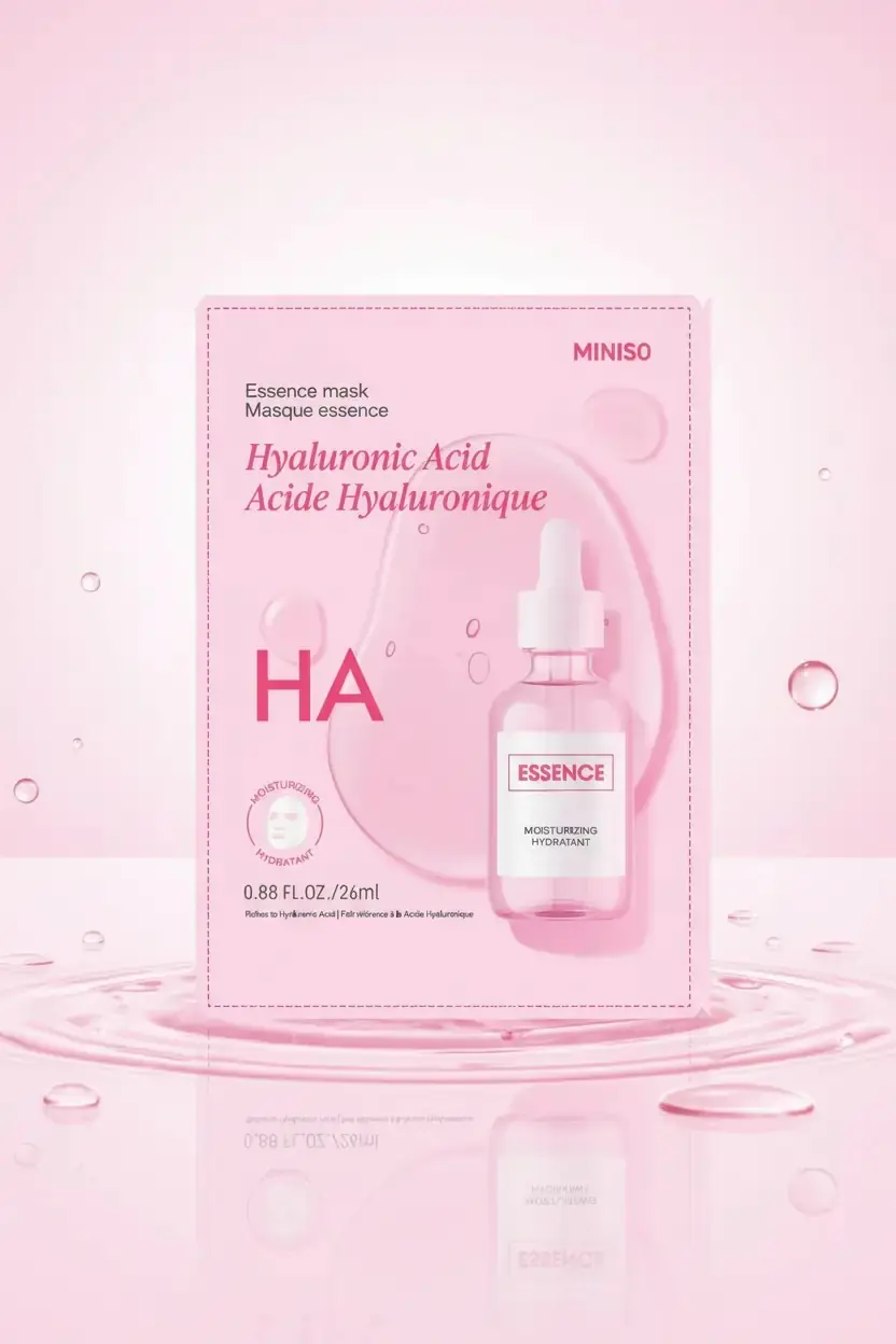 Miniso Lisanslı Essence Hyaluronik Asitli Kağıt Yüz Maskesi – Nemlendirici Tek Kullanımlık