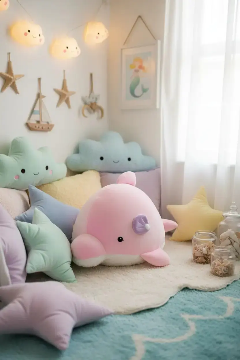 Miniso Lisanslı Okyanus Serisi 4.0 Yumuşak Yunus Balığı Peluş Oyuncak 25 Cm