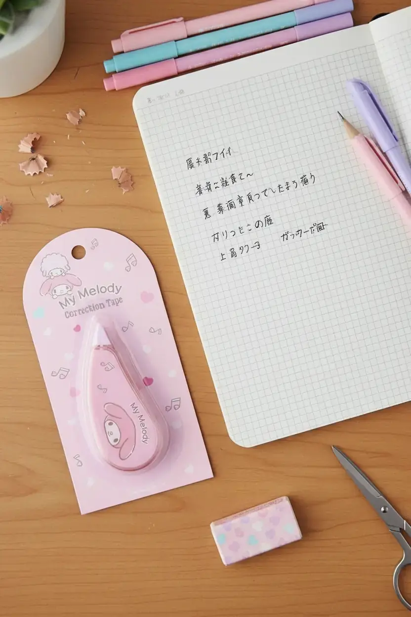 Sanrio Lisanslı My Melody Düzeltme Bandı – Stacking Fun Sevimli Kırtasiye