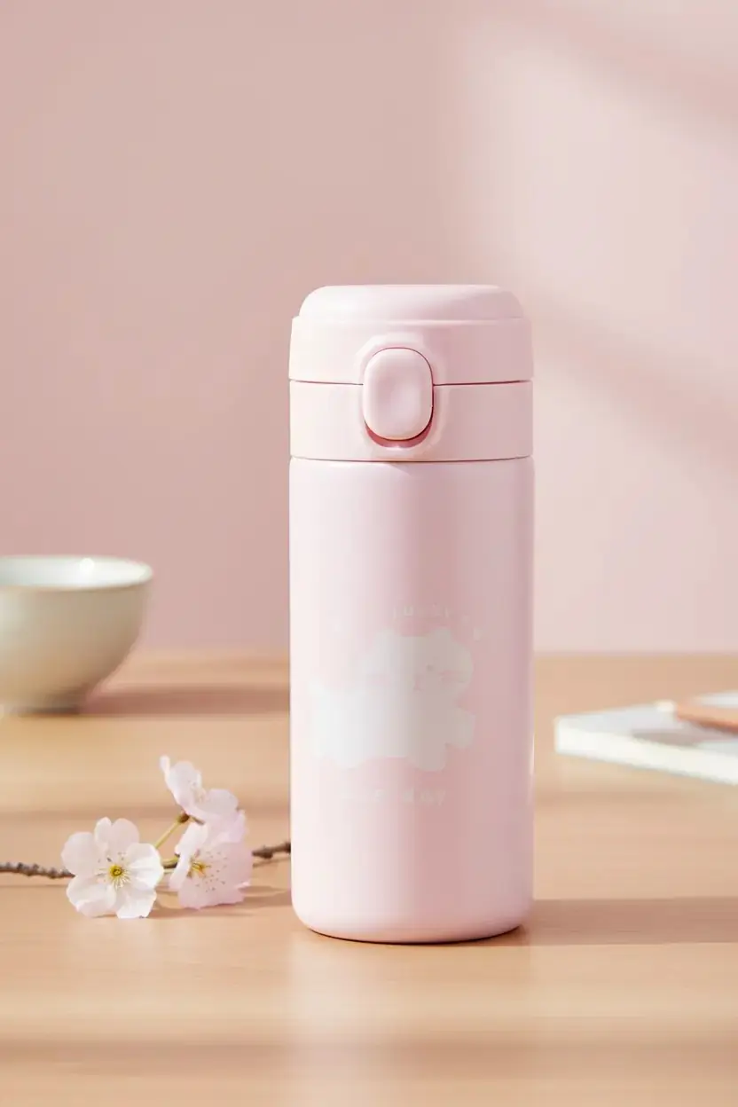 Miniso Lisanslı Hayvan Serisi Isı Yalıtımlı Şişe 300 mL – Pembe