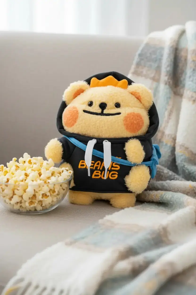 Miniso Lisanslı BearisBug Bebek Arabası Peluş Oyuncak 20 Cm – Yumuşacık