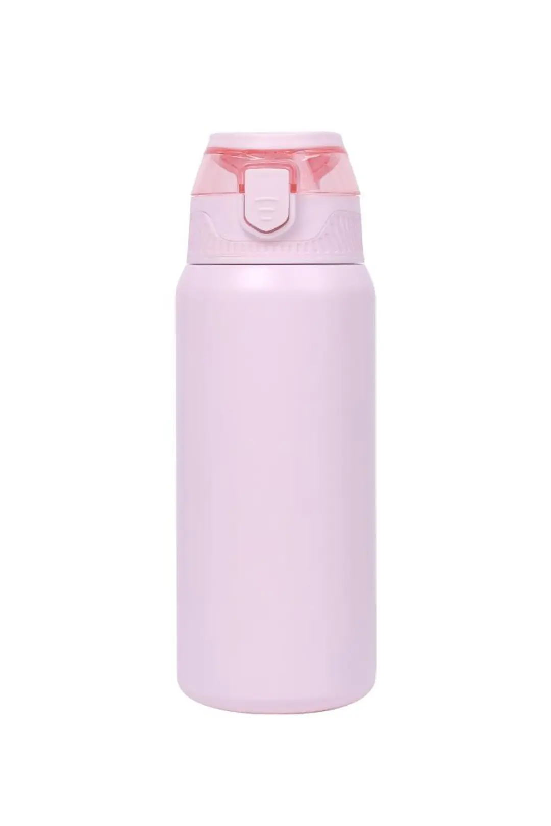 Minimalist Seri Kapaklı Termos Şişe (600 mL) (Pembe)