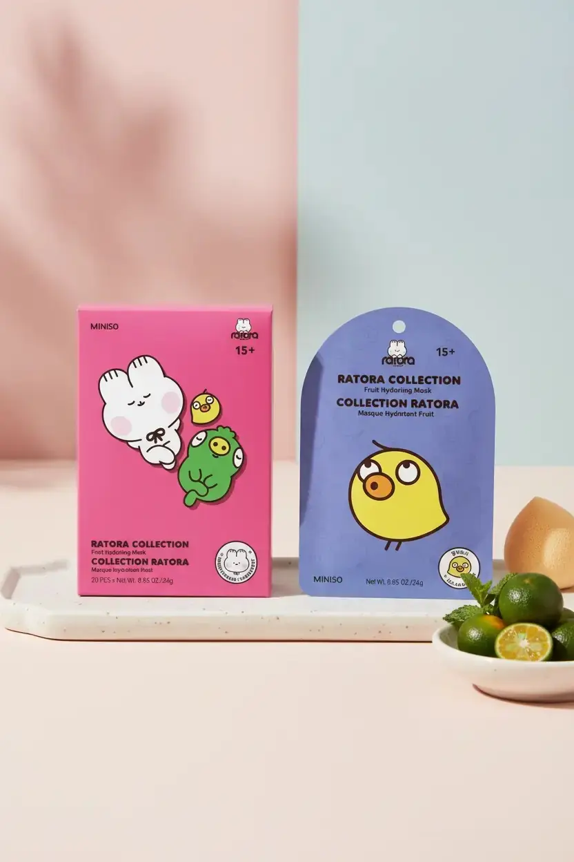 Miniso Lisanslı Ratora Serisi Meyve Özlü Kağıt Yüz Maskesi – Limon