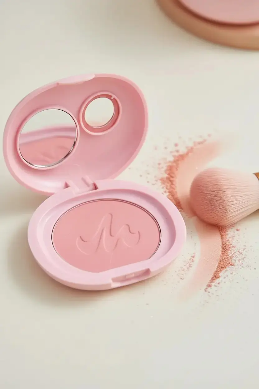 Miniso Lisanslı Minimalist Serisi Toz Allık No 02 - Yumuşak Pembe Tonlu ve Dahili Aynalı Doğal Canlılık Veren Allık