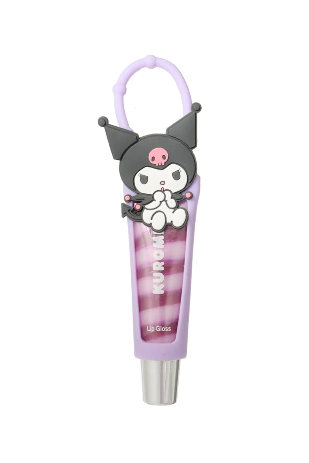Sanrio Lisanslı Kuromi Askılı Dudak Parlatıcısı – Nemlendirici ve Işıltılı Görünüm