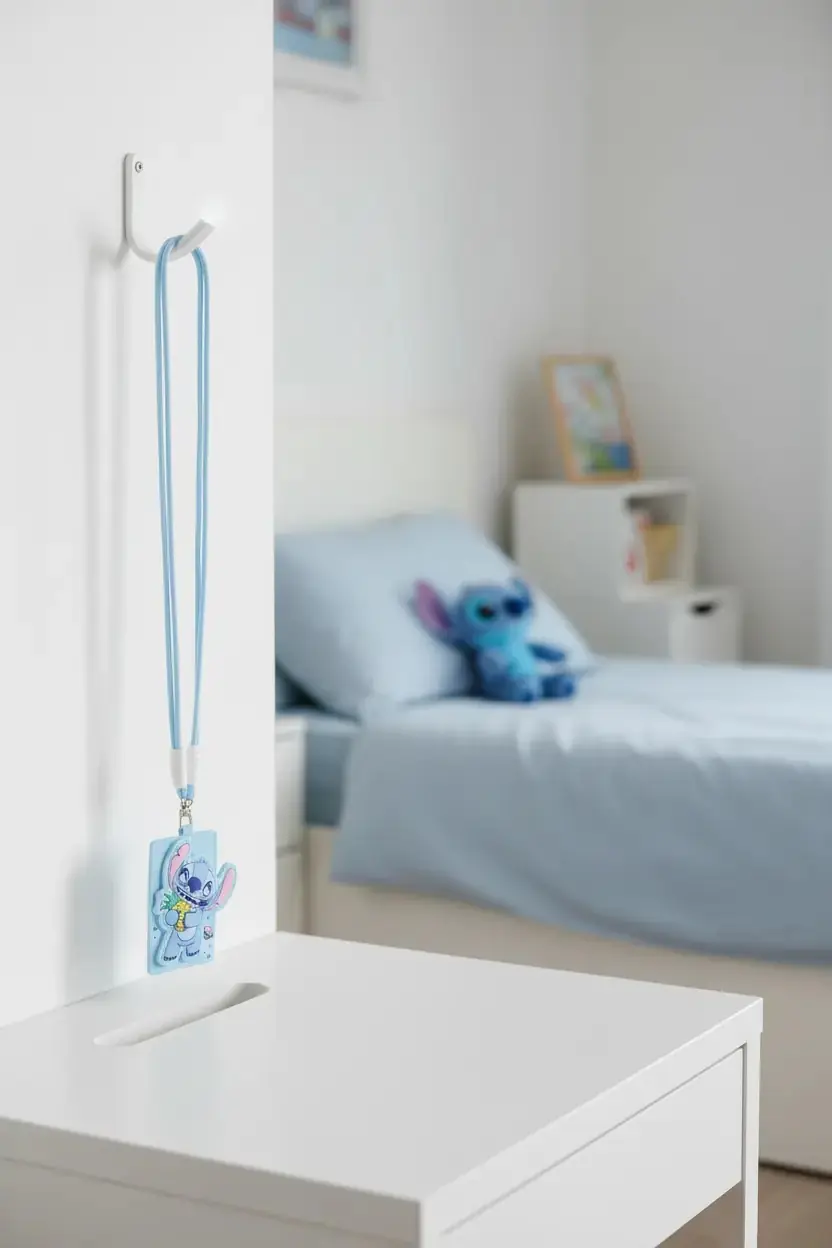 Disney Stitch Lisanslı Kart Tutuculu Anahtarlık – Boyun Askılı Şehir Ve Okul Aksesuarı 18,5 Cm