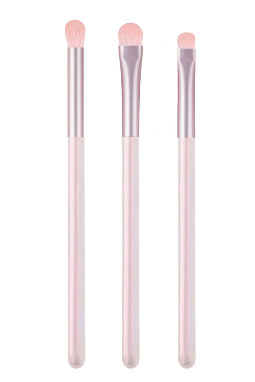 Miniso Lisanslı Parlak Pembe Serisi 3'lü Göz Makyaj Fırça Seti Yumuşak Kıllı