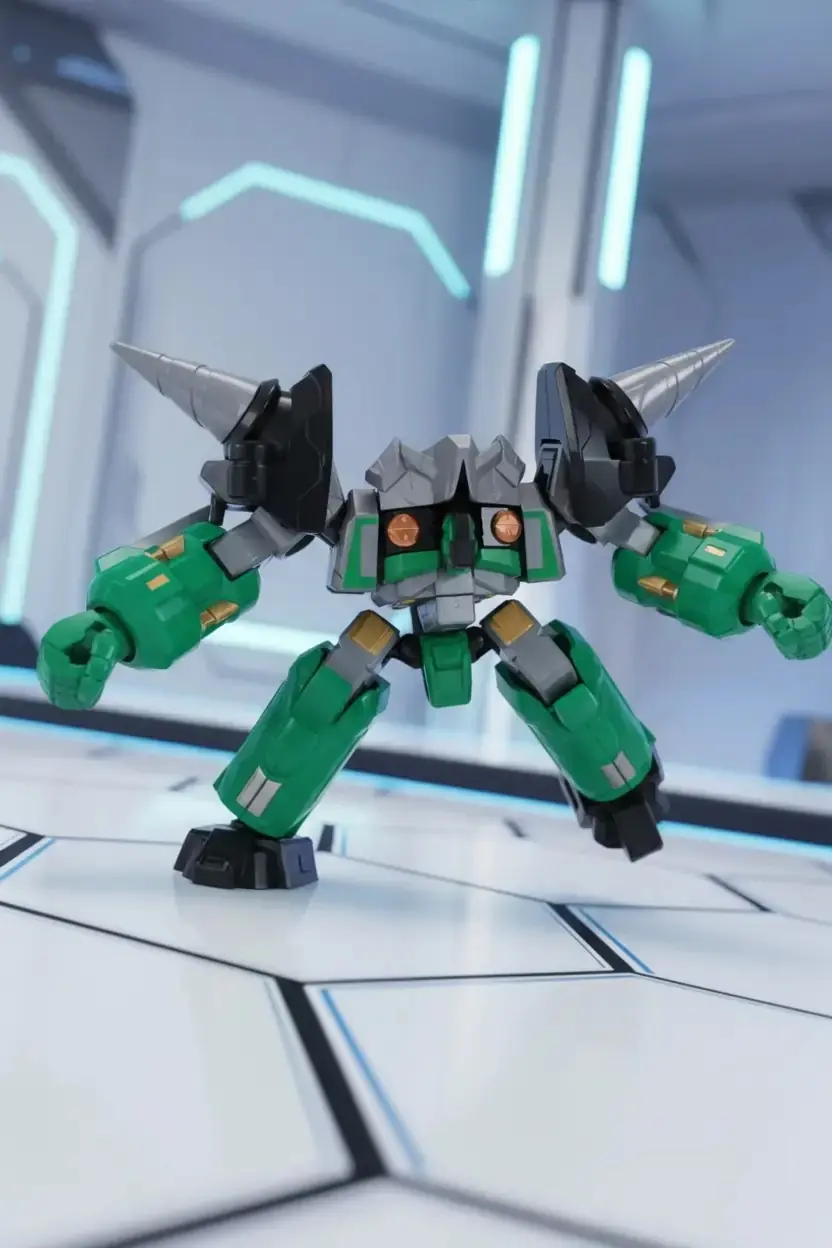 Miniso Lisanslı Dragon Force 3 Titanic Apebot Dönüşebilir Oyuncak – 37 Cm