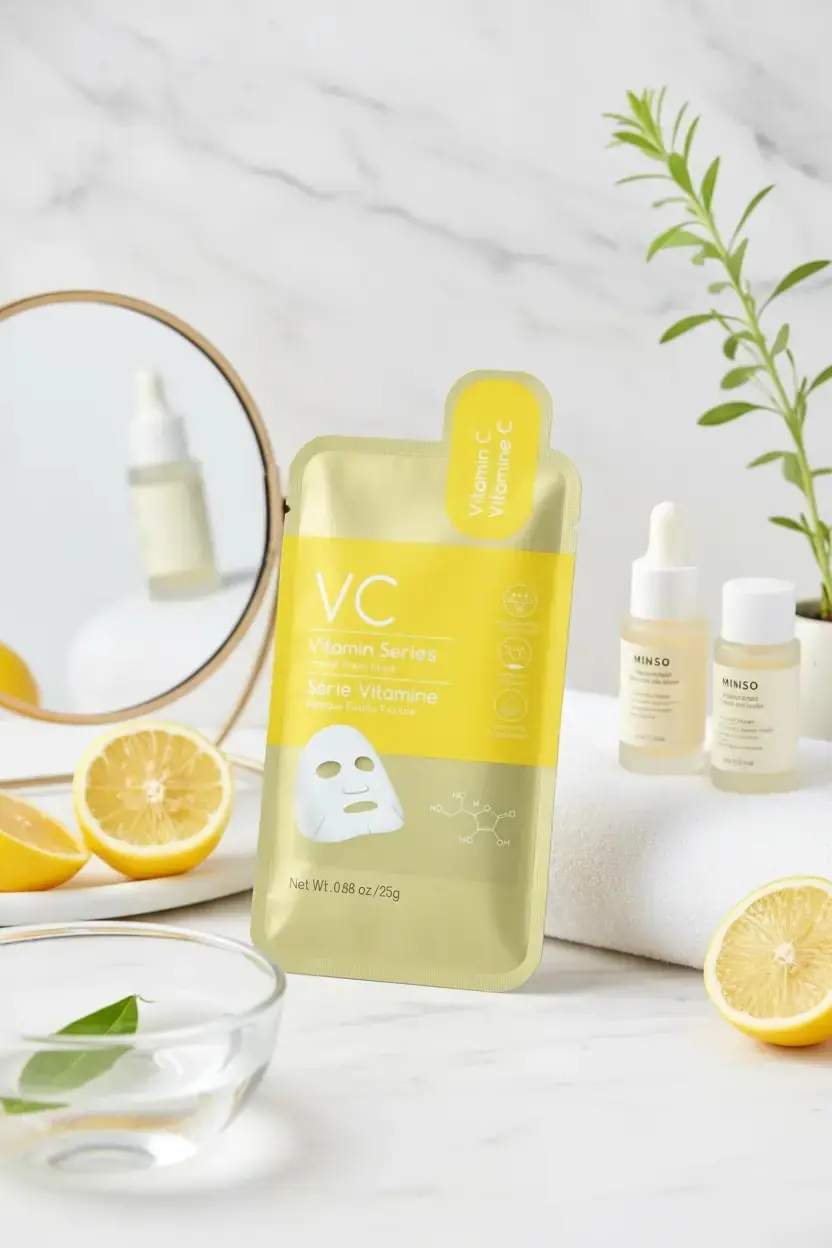 Miniso Lisanslı Vitamin Serisi C Vitamini İçerikli Aydınlatıcı Kağıt Yüz Maskesi