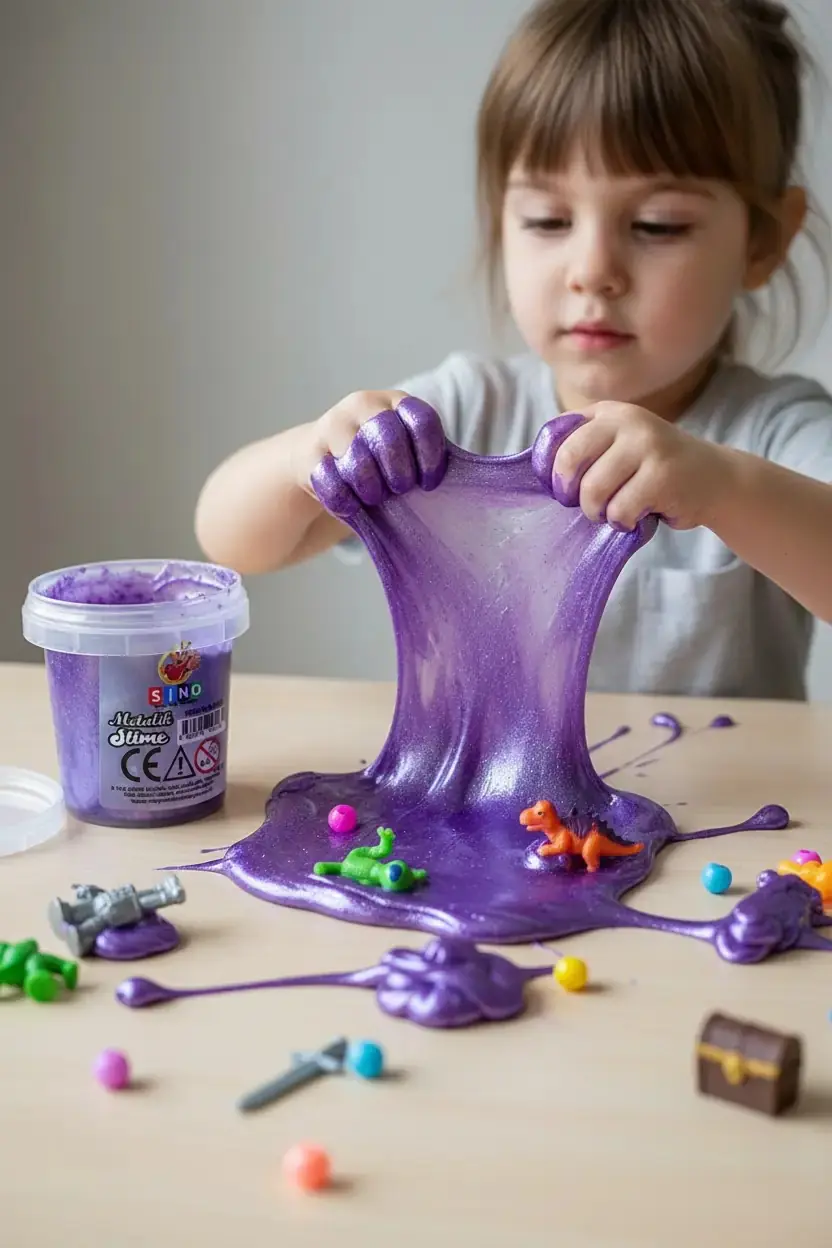 Sino Metalik Slime Oyun Jeli 140 Gr – Esnek Parlak Dokulu Eğlenceli Oyun