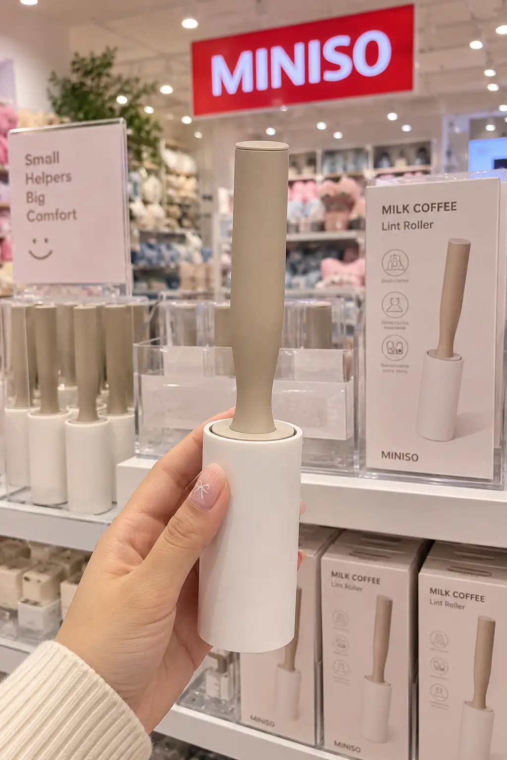 Miniso Lisanslı Milk Coffee Tüy Toplama Rulosu 60 Yaprak – Pratik Tekstil Temizliği