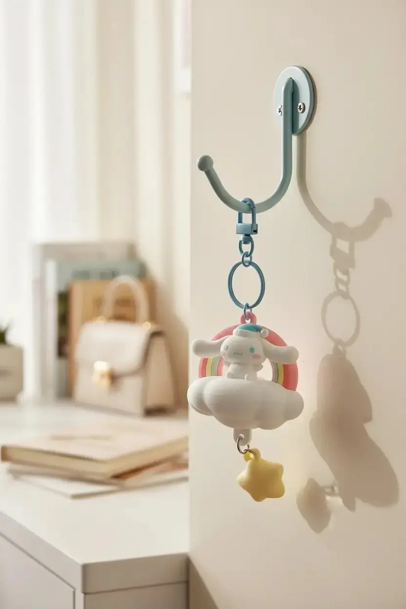 Sanrio Lisanslı Cinnamoroll Sweet Dream Koleksiyonu Bulut Işıklı Anahtarlık – Yıldız Figürlü Model