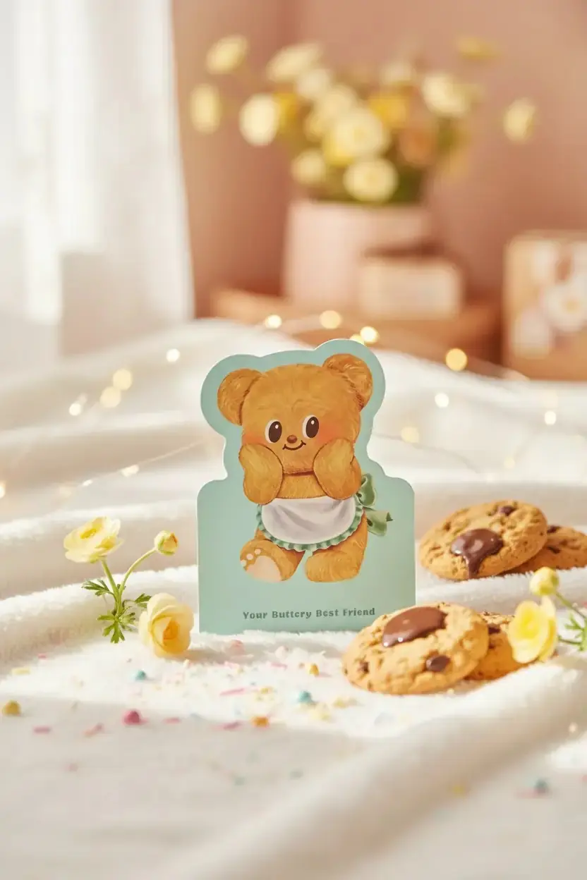 Miniso Lisanslı Butterbear Serisi Not Defteri Mini Boy Kompakt Tasarım 10.7 Cm