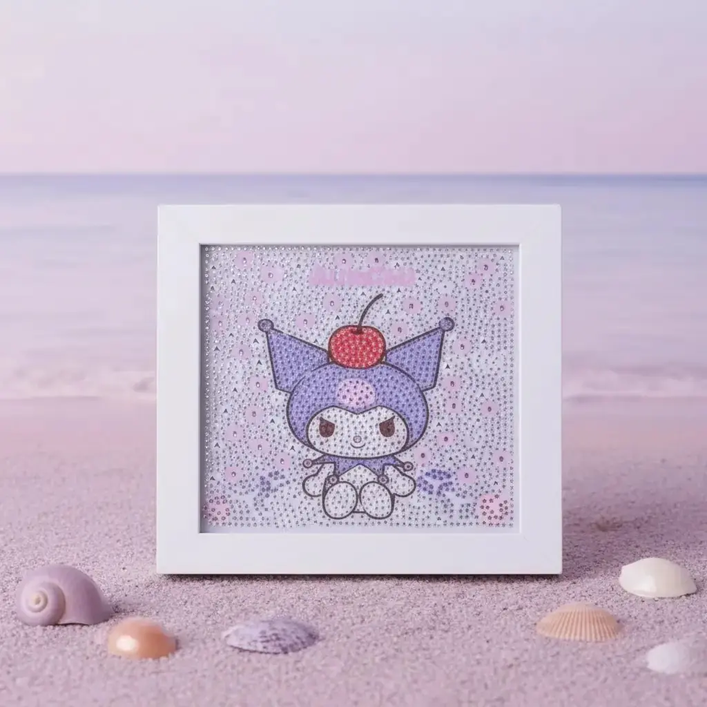 Sanrio Lisanslı Kuromi Elmas Mozaik Puzzle 20 Cm – Yaz Plajı Koleksiyonu
