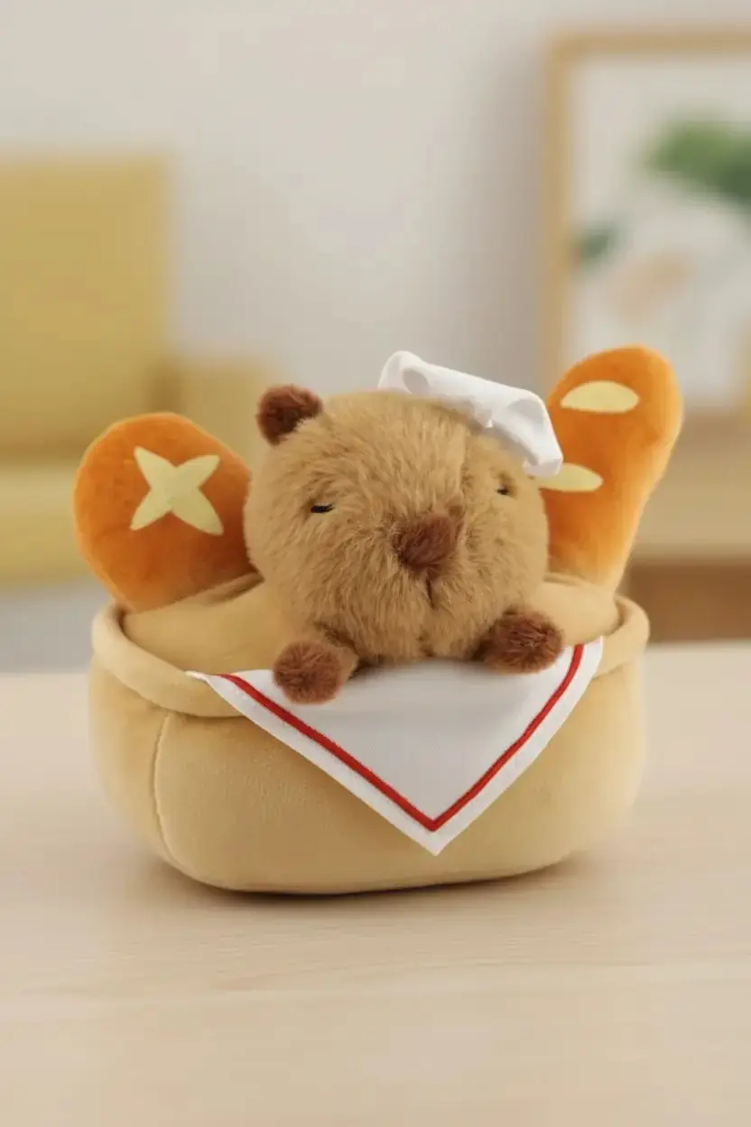 Miniso Lisanslı Pişirme Serisi Mimi Bara Baget Peluş Oyuncak 18 Cm – Yumuşacık