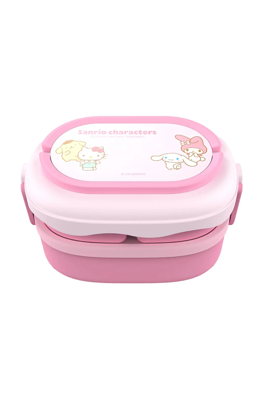 Sanrio Lisanslı Hello Kitty ve Arkadaşları Çift Katlı Yemek Kabı 1600 mL – Geniş Kapasiteli