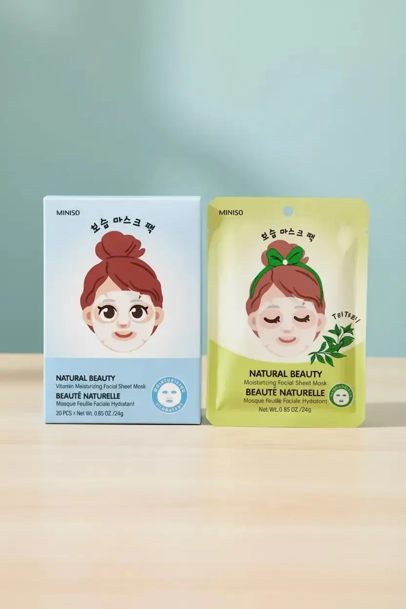 Miniso Lisanslı Doğal Güzellik Çay Ağacı Özlü Kağıt Yüz Maskesi – Arındırıcı Tek Kullanımlık
