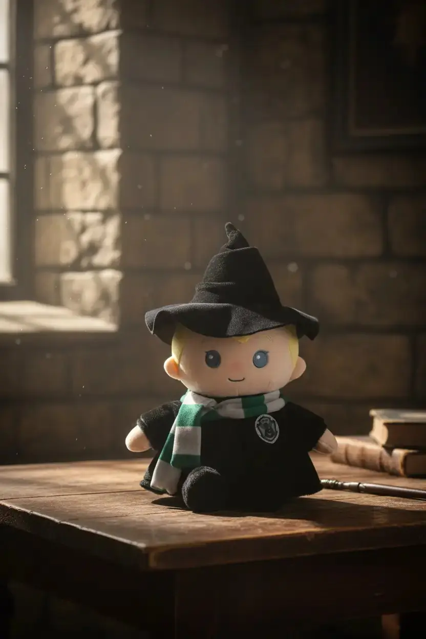 Miniso Lisanslı Harry Potter Draco Malfoy Sihirli Cübbe Oturan Peluş Oyuncak