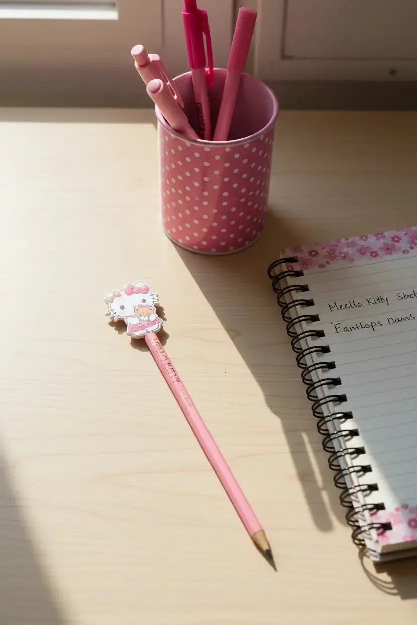 Sanrio Hello Kitty Lisanslı Kalem Ve Silgi Seti – Okul & Günlük Kullanım