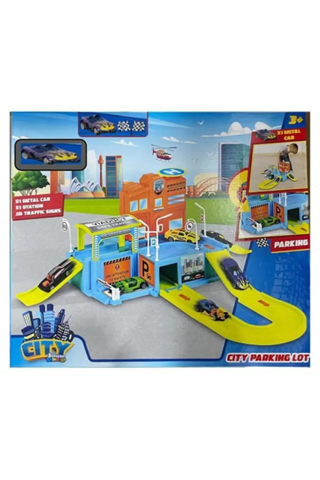 Junior Wheels Yer Otoparkı Oyuncak Seti – Katlı Rampalı Oyun Alanı