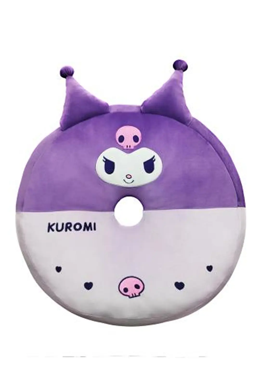 Sanrio Lisanslı Kuromi Oturma Minderi Yumuşak Dekoratif Yer Minderi 40 Cm