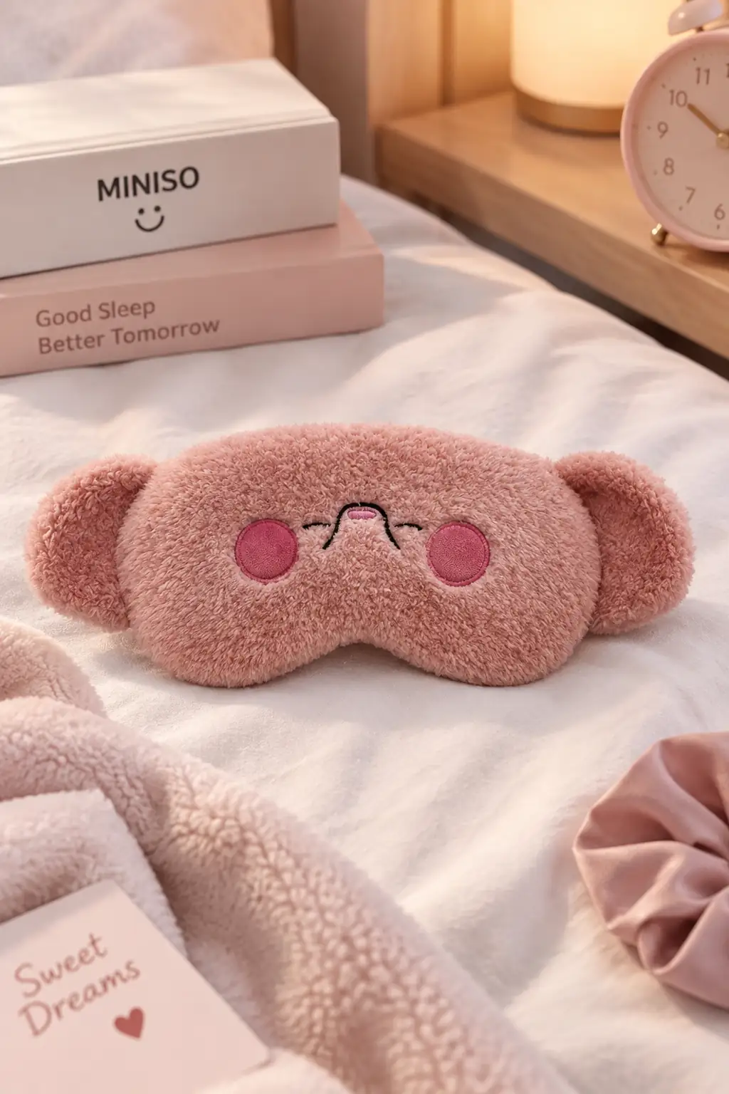 Miniso Lisanslı Minik Dostlar Serisi Lucky Elephant Karakterli Yumuşak Dokulu Işık Engelleyici Uyku Gözlüğü