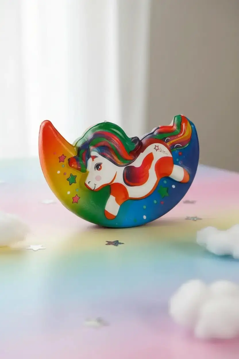 Tusi Squishy Unicorn Köpük Oyuncak 7 Cm – Renkli Stress Topu