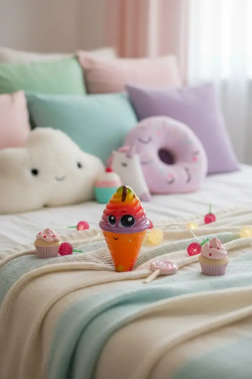 Tusi Squishy Dondurma Oyuncak – Yumuşak Sıkılabilir Stres Köpük Oyuncak