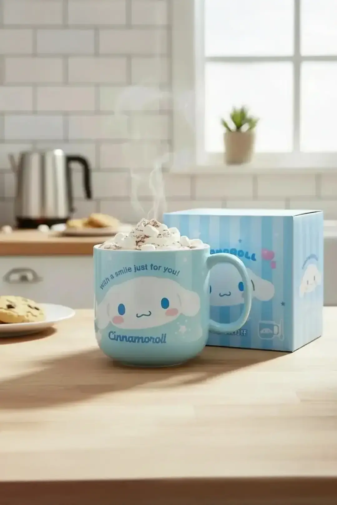 Sanrio Lisanslı Cinnamoroll Kabartmalı Seramik Kupa - 450 ml